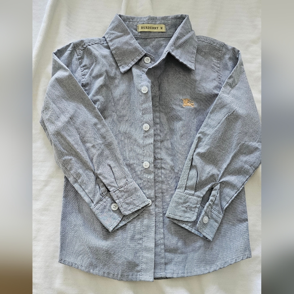 Kids "Burberry" long sleeve button down - size 5T